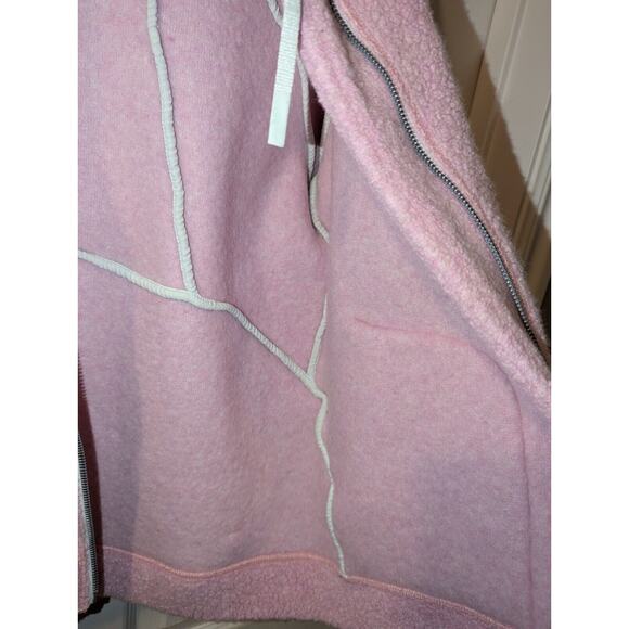 Lululemon Jacket Women's Size 4 Pink So Sherpa Hooded Sweater Windbreaker Hiking - Picture 7 of 12